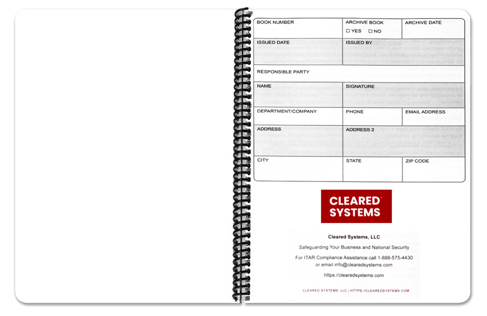 ITAR Compliant Visitor Log Book – 8.5 x 11 inch Visitor Entry Book 100 Pages Meets ITAR Requirements Visitor Sign in Book Log for DIB, Aerospace & Federal Contractors