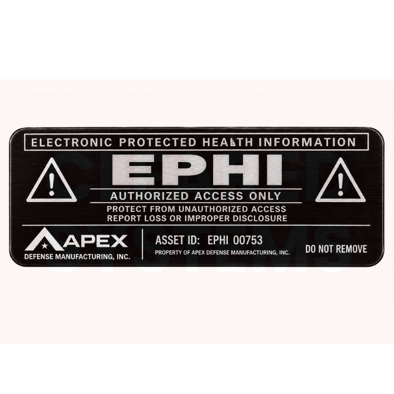 ePHI Secure Asset Identification Tag — Pack of 50