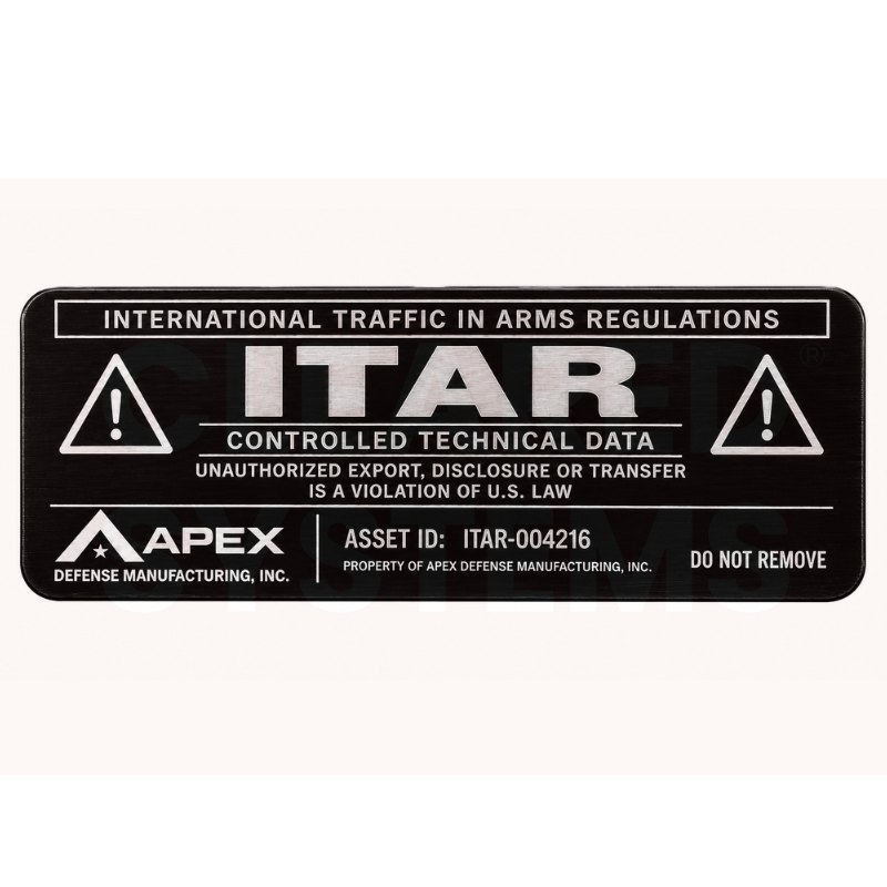 ITAR Secure Asset Identification Tag — Pack of 100