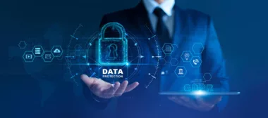 lock with man in data protection