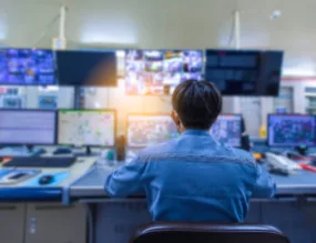 Engineer at desk