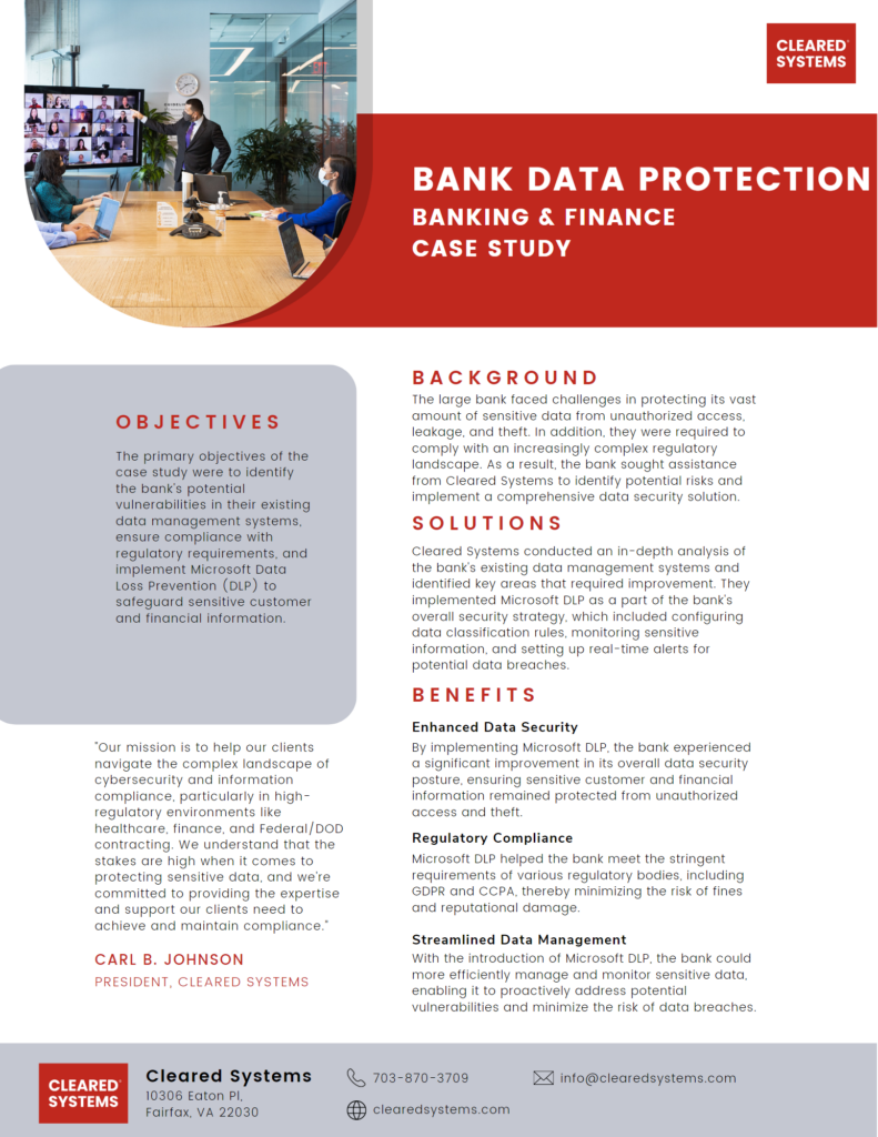 Bank Data Protection Case Study by Cleared Systems