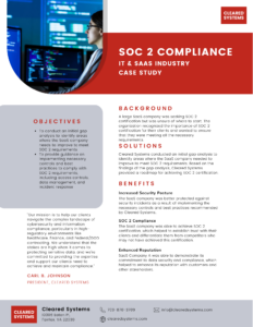 Protecting SaaS Company Data with SOC 2 Compliance: A Cleared Systems Case Study