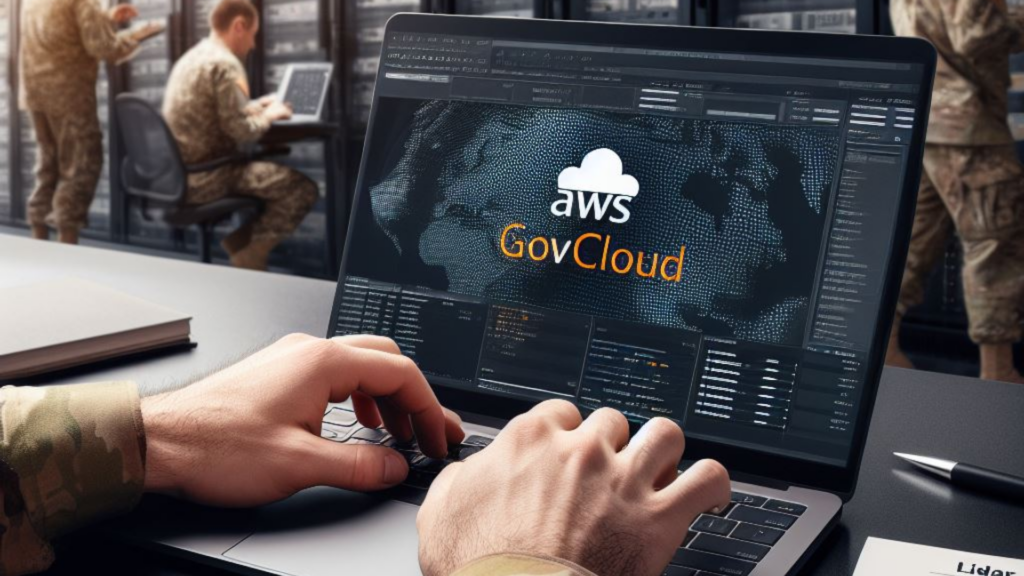 A Soldier uploading LiDAR R&D data to AWS GovCloud
