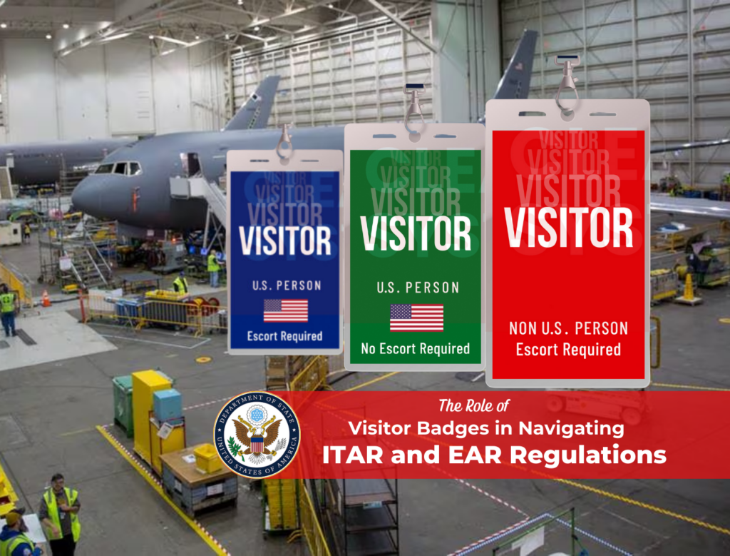 ITAR and EAR Visitor badges