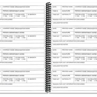 ITAR Compliant Visitor Log Book – 8.5 x 11 inch Visitor Entry Book 100 Pages Meets ITAR Requirements Visitor Sign in Book Log for DIB, Aerospace & Federal Contractors - Image 4