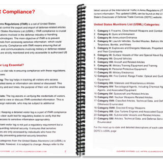 ITAR Compliant Visitor Log Book – 8.5 x 11 inch Visitor Entry Book 100 Pages Meets ITAR Requirements Visitor Sign in Book Log for DIB, Aerospace & Federal Contractors - Image 2