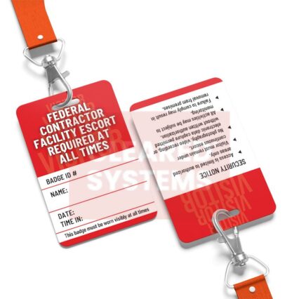 High-Control Federal Contractor Visitor Badge